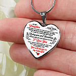 Mom To My Daughter Sometimes Its Hard To Find Words To Tell You How Much You Mean To Me Heart Pendant Necklace - Heart Luxury Necklace (Silver) Mom To My Daughter Sometimes Its Hard To Find Words To Tell You How Much You Mean To Me Heart Pendant Necklace - Heart Luxury Necklace (Silver)
