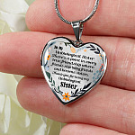 To My Unbiological Sister There's A Point In Every True Friendship Luxury Heart Pendant Necklace - Heart Luxury Necklace (Silver)