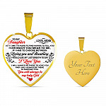 Mom To My Daughter Sometimes Its Hard To Find Words To Tell You How Much You Mean To Me Heart Pendant Necklace - Heart Luxury Necklace (Gold Plated) Mom To My Daughter Sometimes Its Hard To Find Words To Tell You How Much You Mean To Me Heart Pendant Necklace - Heart Luxury Necklace (Gold Plated)