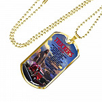 Trucker's Prayer Lord Please Help Me To Be Safe I Put My Hands In Yours Lord Get Me Home Dog Tag Pendant Necklace - Dog Tag (Gold Plated)