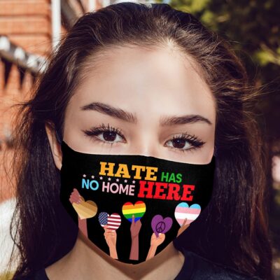 Alternative view of Hate Has No Home Here Washable Reusable Custom - Printed Cloth Face Mask Cover