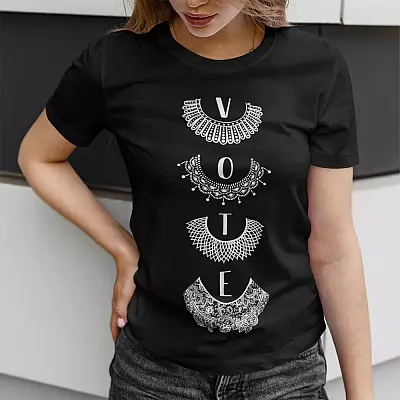 Alternative view of VOTE Like Ruth Bader Ginsburg RBG Feminist Voting Right T-Shirt - V Neck