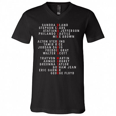 Say Their Name T-Shirt - V-Neck, Black, V-Neck T-Shirt