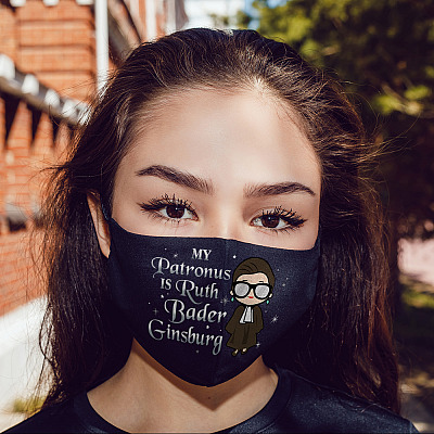 Alternative view of My Patronus Is Ruth Bader Ginsburg RBG Washable Reusable Custom - Printed Cloth Face Mask Cover