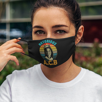 Alternative view of Notorious ACB Amy Coney Barrett US Supreme Court Feminism Washable Reusable Custom - Cloth Face Mask Cover