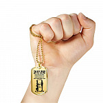 Mom To My Son You Are Braver Than You Believe Stronger Than You Seem Dog Tag Pendant Necklace - Dog Tag (Gold Plated) Mom To My Son You Are Braver Than You Believe Stronger Than You Seem Dog Tag Pendant Necklace - Dog Tag (Gold Plated)