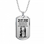 Mom To My Son You Are Braver Than You Believe Stronger Than You Seem Dog Tag Pendant Necklace - Dog Tag (Silver) Mom To My Son You Are Braver Than You Believe Stronger Than You Seem Dog Tag Pendant Necklace - Dog Tag (Silver)