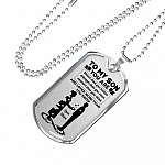 Mom To My Son You Are Braver Than You Believe Stronger Than You Seem Dog Tag Pendant Necklace - Dog Tag (Silver) Mom To My Son You Are Braver Than You Believe Stronger Than You Seem Dog Tag Pendant Necklace - Dog Tag (Silver)