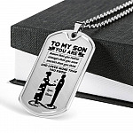 Mom To My Son You Are Braver Than You Believe Stronger Than You Seem Dog Tag Pendant Necklace - Dog Tag (Silver) Mom To My Son You Are Braver Than You Believe Stronger Than You Seem Dog Tag Pendant Necklace - Dog Tag (Silver)