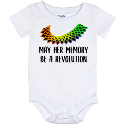 May Her Memory Be A Revolution Baby Onesie - Toddler Baby Infant Bodysuit, White, Baby Onesie - 12 Month