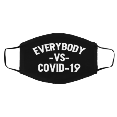 Everybody Together Washable Reusable Custom - Printed Cloth Face Mask Cover, White, Cloth Face Cover – Medium/Large