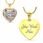 Cardinal Those We Love Don't Go Away They Fly Beside Us Every Day Heart Pendant Necklace - Heart Luxury Necklace (Gold Plated)