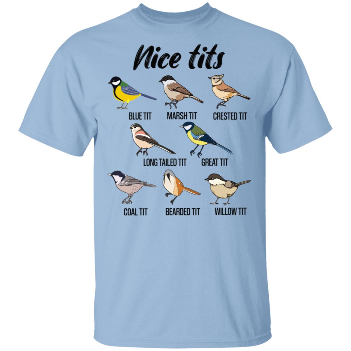 Nice TIts T-Shirt - Funny Love Birds Shirt, Light Blue, Unisex T-Shirt