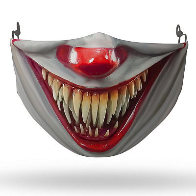 Alternative view of Pennywise Mouth Face Mask Washable Reusable Custom Printed Cloth Face Mask Cover - IT Clown Face Mask