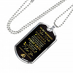 To My Husband Turn Back The Clock I'd Find You Sooner And Love You Longer Dogtag Pendant Necklace - Dog Tag (Silver)