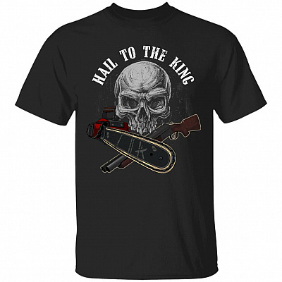 Hall To The King Shirt - Evil Dead Shirt - Groovy Shirt - Funny Halloween Horror Movies T-Shirt, Black, Unisex T-Shirt