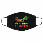 May Her Memory Be A Revolution Washable Reusable Custom - Printed Cloth Face Mask Cover, Black, Cloth Face Cover – Medium/Large
