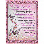 Dad To Daughter Inside This Blanket There Is A Piece Of My Heart To Give You Fleece Blanket - Sherpa Blanket, White, Arctic Fleece Blanket - 60x80