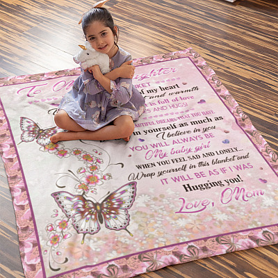 Alternative view of Mom To Daughter Inside This Blanket There Is A Piece Of My Heart To Give You Fleece Blanket - Sherpa Blanket