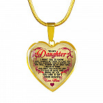 From Mom To My Daughter I Believe That God Sent You Into My Life White Heart Pendant Necklace - Heart Luxury Necklace (Gold Plated) From Mom To My Daughter I Believe That God Sent You Into My Life White Heart Pendant Necklace - Heart Luxury Necklace (Gold Plated)