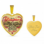 From Mom To My Daughter I Believe That God Sent You Into My Life White Heart Pendant Necklace - Heart Luxury Necklace (Gold Plated) From Mom To My Daughter I Believe That God Sent You Into My Life White Heart Pendant Necklace - Heart Luxury Necklace (Gold Plated)