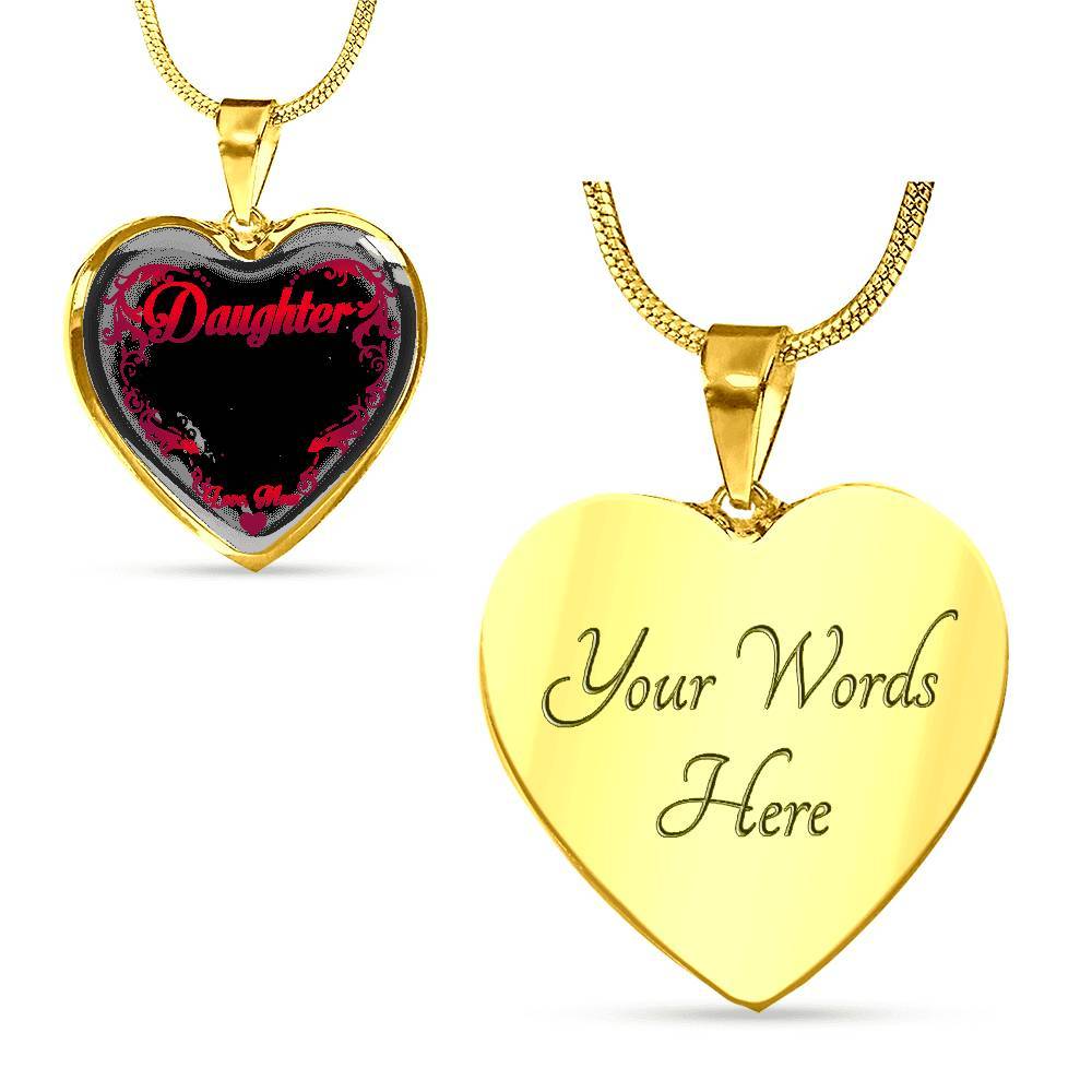 From Mom To My Daughter I Believe That God Sent You Into My Life White Heart Pendant Necklace - Heart Luxury Necklace (Gold Plated) From Mom To My Daughter I Believe That God Sent You Into My Life White Heart Pendant Necklace - Heart Luxury Necklace (Gold Plated)