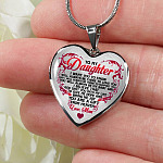 From Mom To My Daughter I Believe That God Sent You Into My Life White Heart Pendant Necklace - Heart Luxury Necklace (Silver) From Mom To My Daughter I Believe That God Sent You Into My Life White Heart Pendant Necklace - Heart Luxury Necklace (Silver)