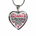 From Mom To My Daughter I Believe That God Sent You Into My Life White Heart Pendant Necklace - Heart Luxury Necklace (Silver) From Mom To My Daughter I Believe That God Sent You Into My Life White Heart Pendant Necklace - Heart Luxury Necklace (Silver)