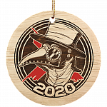 Vintage Plague Doctor Funny Decorative Christmas Ornament - Holiday Flat Circle Ornament, White, Circle Ornament Vintage Plague Doctor Funny Decorative Christmas Ornament - Holiday Flat Circle Ornament, White, Circle Ornament