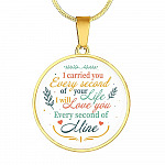 I Carried You Every Second of Your Life I Will Love You Second Of Mine Circle Pendant Necklace - Circle Luxury Necklace (Gold Plated) I Carried You Every Second of Your Life I Will Love You Second Of Mine Circle Pendant Necklace - Circle Luxury Necklace (Gold Plated)