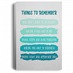 Things To Remember You Don't Have To Be Perfect Gallery Wrapped Framed Canvas Prints - Unframed Poster, White, 0.75'' Framed Canvas