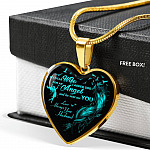 Husband To My Dear Wife Saying Gift Necklace - I Asked God For An Angel Wife Heart Pendant Necklace - Heart Luxury Necklace (Gold Plated)