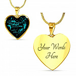 Husband To My Dear Wife Saying Gift Necklace - I Asked God For An Angel Wife Heart Pendant Necklace - Heart Luxury Necklace (Gold Plated)