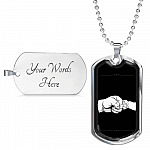 From Dad To My Daughter I Pray You Will Always Be Safe Dog Tag Pendant Necklace - Inspirational Gifts - Dog Tag (Silver)