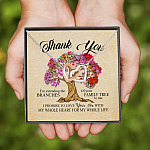 3H. Thank you(5) Interlocking Hearts Necklace