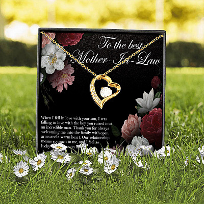 To The Best Mother-in-Law Forever Love Pendant Necklace