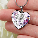 I Choose You and I'll Choose You Without Pause Without a Doubt In a Heartbeat I'll Keep Choosing You Heart Pendant Necklace - Heart Luxury Necklace (Silver)