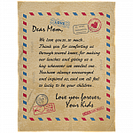 Dear Mom We Love You So, So Much Fleece Blanket - Premium Sherpa Blanket - Woven Blanket - Blanket For Mom From Children, White, Arctic Fleece Blanket - 60x80