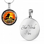 From Dad To My Daughter Lion Necklace - This Old Lion Have Your Back Saying Daughter Circle Pendant Necklace - Circle Luxury Necklace (Silver)