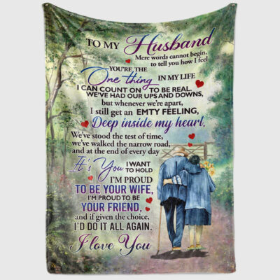 Alternative view of From Wife To Husband I'm Proud To Be Your Wife Proud To Be Your Friend Romantic Anniversary Fleece Blanket