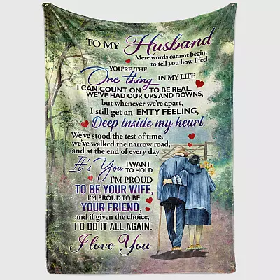 Alternative view of From Wife To Husband I'm Proud To Be Your Wife Proud To Be Your Friend Romantic Anniversary Fleece Blanket