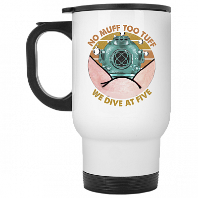 14 oz. White Travel Mug