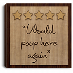 Would Poop Here Again Framed Canvas - Unframed Poster - Funny Restroom Decor, White, 0.75'' Framed Canvas Would Poop Here Again Framed Canvas - Unframed Poster - Funny Restroom Decor, White, 0.75'' Framed Canvas