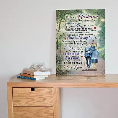 Alternative view of From Wife To Husband I'm Proud To Be Your Wife Your Friend Romantic Framed Canvas Prints - Unframed Poster