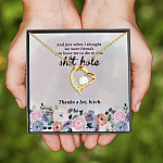 8VT. And Just When I Thought Message Card(4) Forever Love Necklace (Gold)