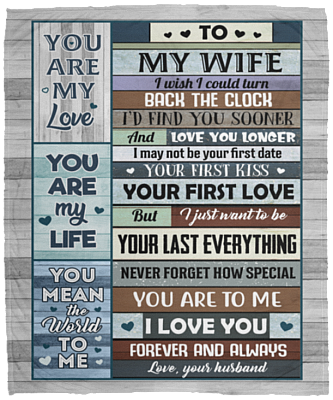 To My Wife I Wish I Could Turn Back the Clock I Find You Sooner and Love You Fleece - Premium Sherpa Blanket, White, Cozy Plush Fleece Blanket - 50x60