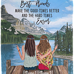 Personalized Best Friends Make The Good Times Better And The Hard Times Easier Fleece Blanket - Woven Blanket, White, Cozy Plush Fleece Blanket - 50x60