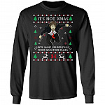 It's Not Xmas Until Hans Gruber Falls From Nakatomi Plaza Knitting Pattern Hoodie - Sweatshirt - Long Sleeve, Black, Long Sleeve It's Not Xmas Until Hans Gruber Falls From Nakatomi Plaza Knitting Pattern Hoodie - Sweatshirt - Long Sleeve, Black, Long Sleeve