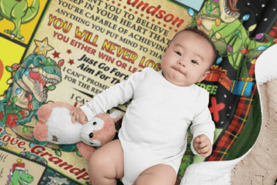 Alternative view of To My Grandson I Want You To Believe Fleece Blanket - Premium Sherpa Blanket - Woven Blanket - Blanket For Grand Son From Grandpa