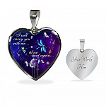 I Will Carry You With Me Til Meet Again Cardinals Heart Pendant Necklace - Red Cardinals Dandelion Necklace - Heart Luxury Necklace (Silver)